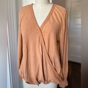 Cross over gathered top